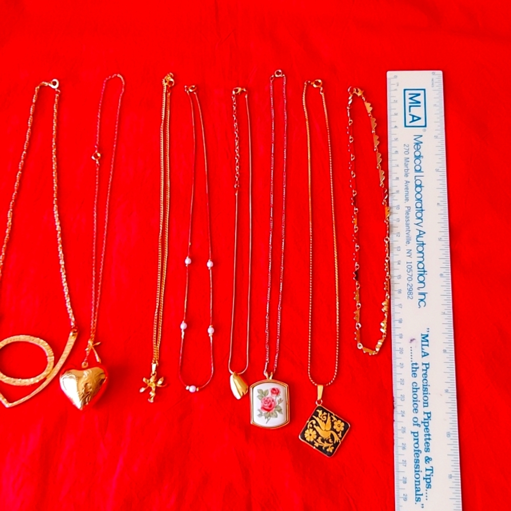 Woman necklaces, size ( see photos), bought from Sears,  gold color,